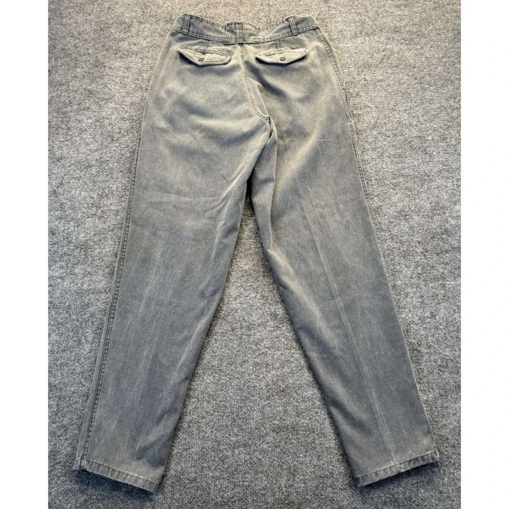 Vintage Bugle Boy Gray Pleated Pants Men's 31x31 Tapered Retro 80s 90s